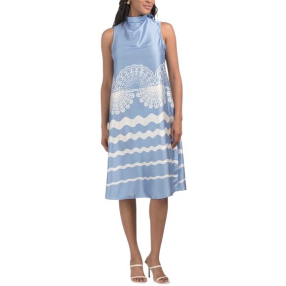 ISAAC MIZRAHI NEW YORK Dresses & Skirts - ISAAC MIZRAHI NEW YORK Made In Usa Bias Cowl Neck Satin Dress